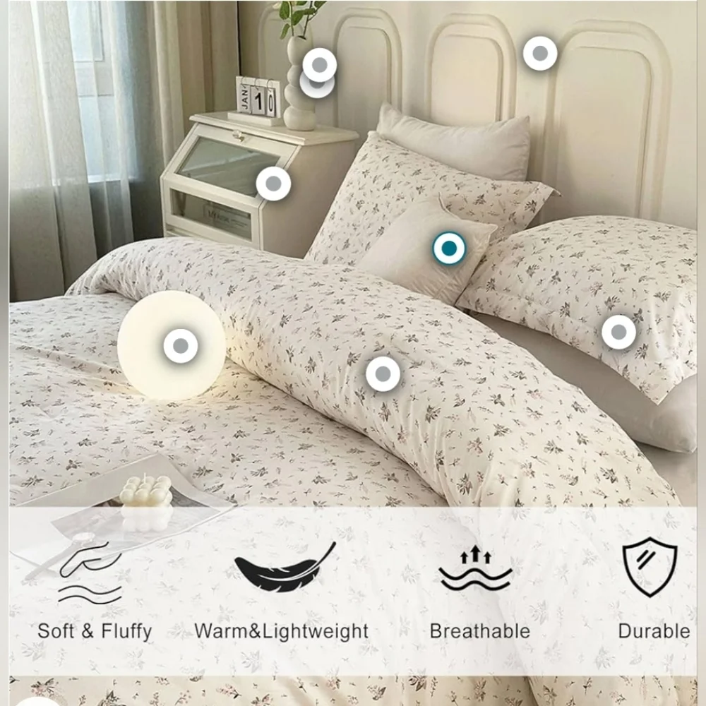 Cottagecore Floral Full Lightweight Comforter Set